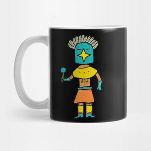 Hopi Doll Blue Star Kachina Mug